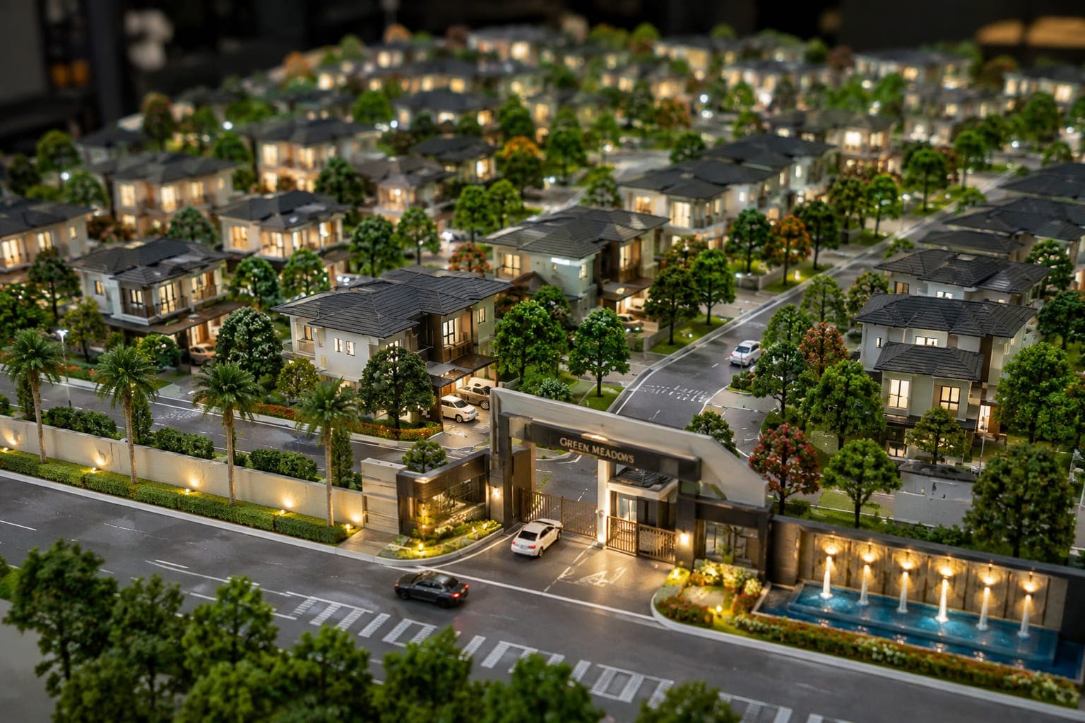 Green Meadows Gate scale model