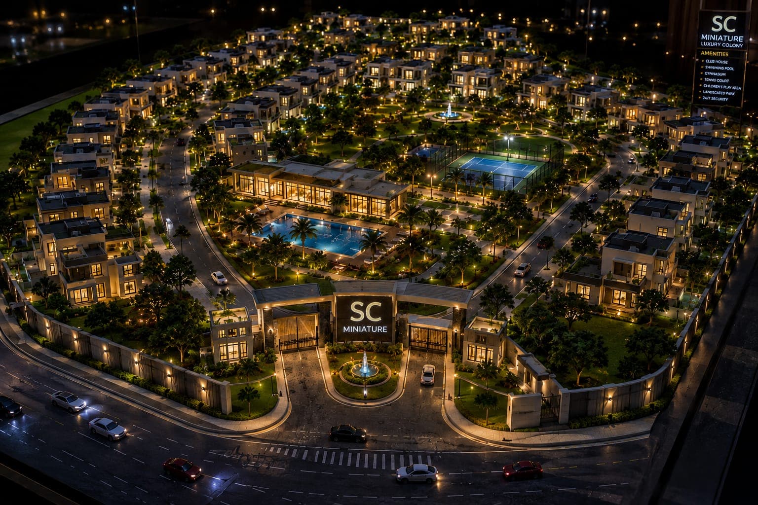 Courtyard Residences scale model
